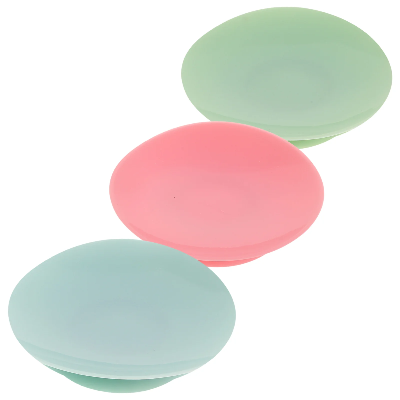 3 Pcs Silicone Suction Cup Bowl Mat Suckers Patients Food Plate Optional Silica Gel Plates Baby