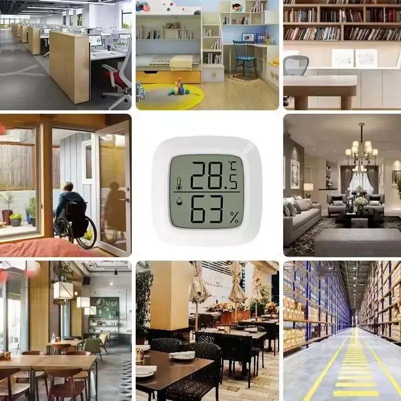Termometer Digital LCD Mini Higrometer Meteran Sensor Suhu dan Kelembapan Ruangan Dalam Ruangan Termometer Rumah