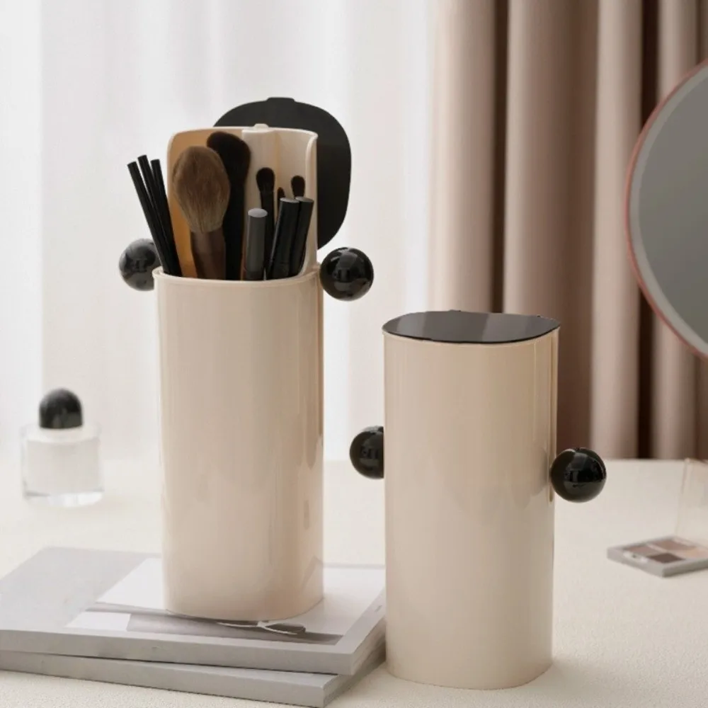 Grote capaciteit automatisch opheffende make-upborstelhouder stofdicht met deksel make-upborstel opbergbuis waterdicht perstype