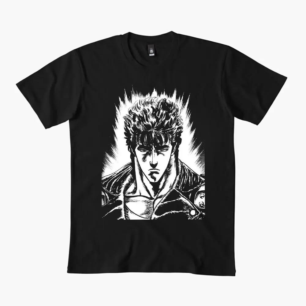 

0405 Manga Kenshiro Fist of the North Star Anime gift t shirt Hokuto no Ken printed Graphic tee Y2K clothes All size Tops