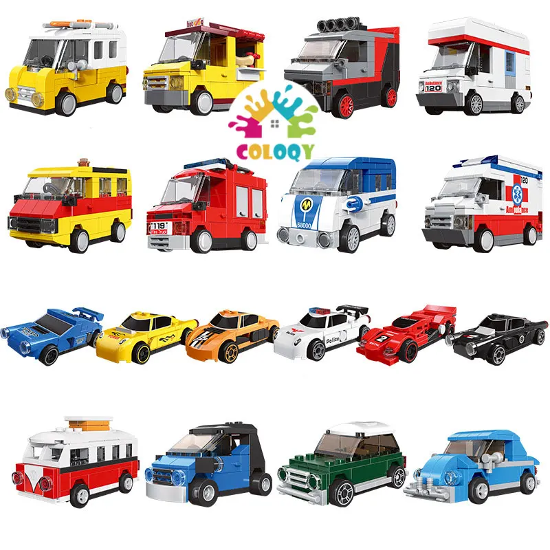 Children's building block toys high-quality mini sports cars collector's series ornaments souvenirs birthday and Christmas gifts