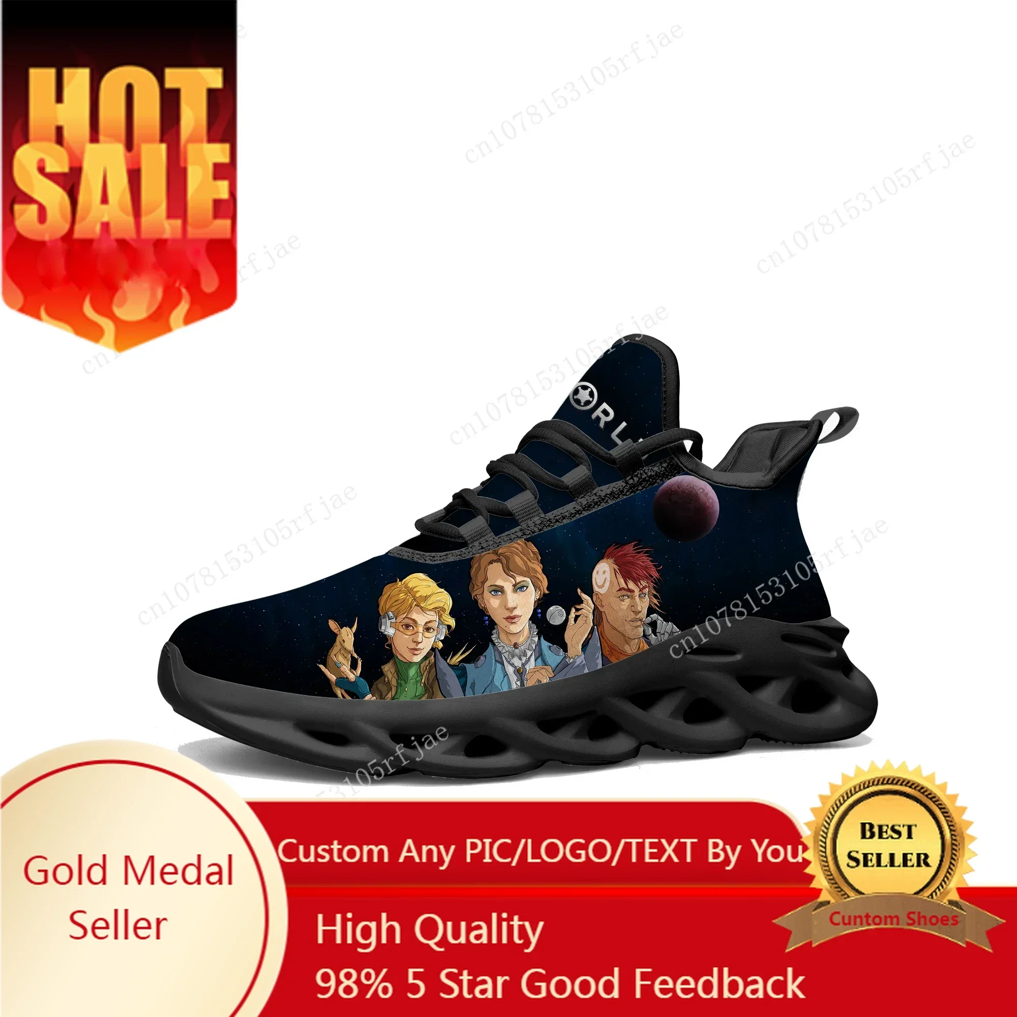 

RimWorld Flats Sneakers Cartoon Game Mens Womens Sports Running Shoes Fashion Tailor Made Lace Up Shoes