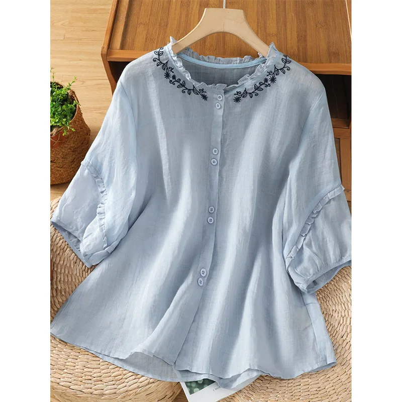 

Plus Size Women's Comfortable Blouse Office Lady Fashion New Arrival Trendy Breathable