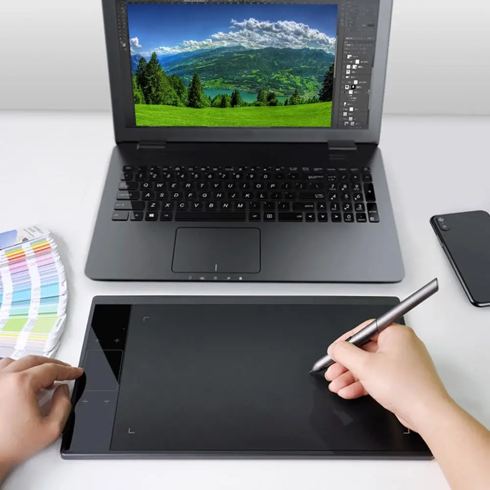 Type-C Interface 1 Set Useful Ultrathin Graphics Drawing Tablet Wide Application Graphics Drawing Tablet 5080LPI   Home Supply