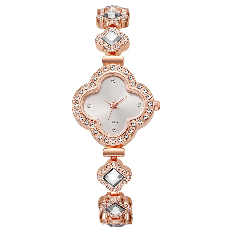 Everver-Montre-bracelet à quartz pour femme, simple, or rose, luxe, nouvelle mode