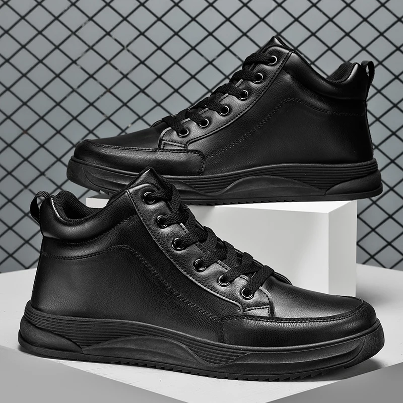 Para czerwone męskie trampki moda wysokie góry męskie buty duże rozmiary 46 hiphopowy sweter buty deskorolkowe męskie obuwie platformowe