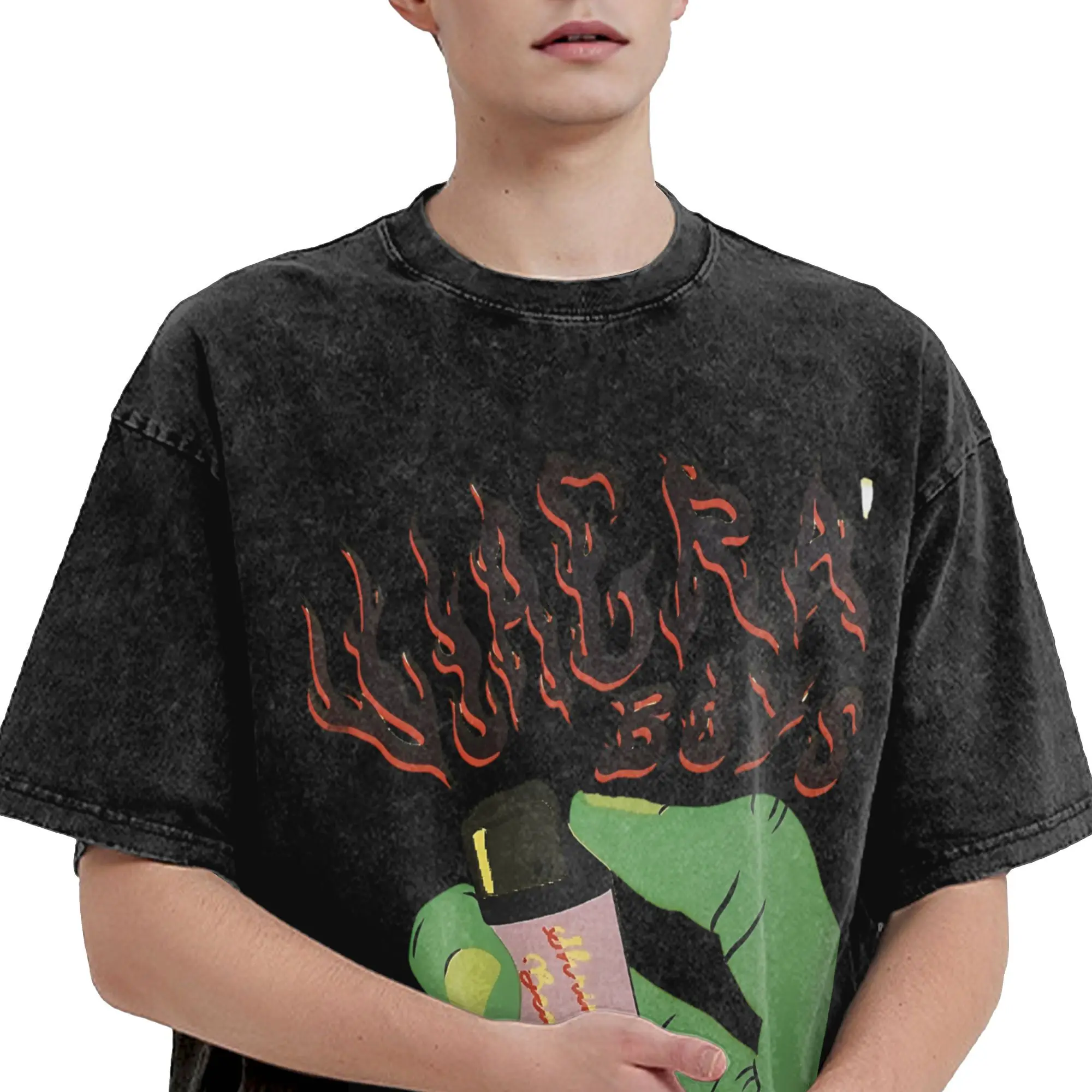 Cool Viagra Boys Band Punk música camisetas hombres cuello redondo puro algodón lavado camisetas manga corta Camiseta Idea de regalo ropa