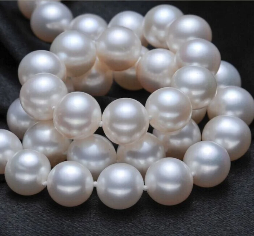 

Elegant Natural 18"11-12mm Genuine White Round Pearl Pendant Necklace for Women Jewelry Wedding Party Gift 925 Sterling Silver 6