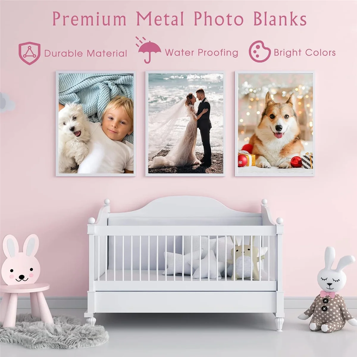 

A32P_20 Pcs Aluminum Sublimation Blanks Heat Press Metal Photo Blanks DIY Blank Metal Sign Sublimation Metal Blanks for Room