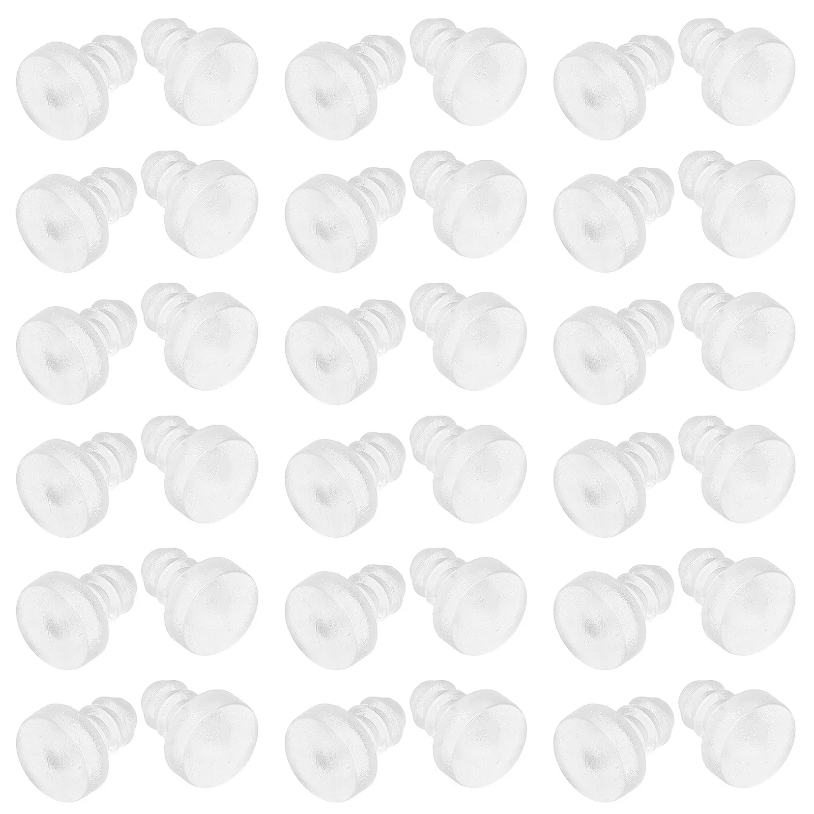 50pcs Furniture Anti-Collision Bumpers 5Mm Hole Rubber Pads Wear-Resistant Non-Slip For Tables Chairs Cabinets Beds Glass Top