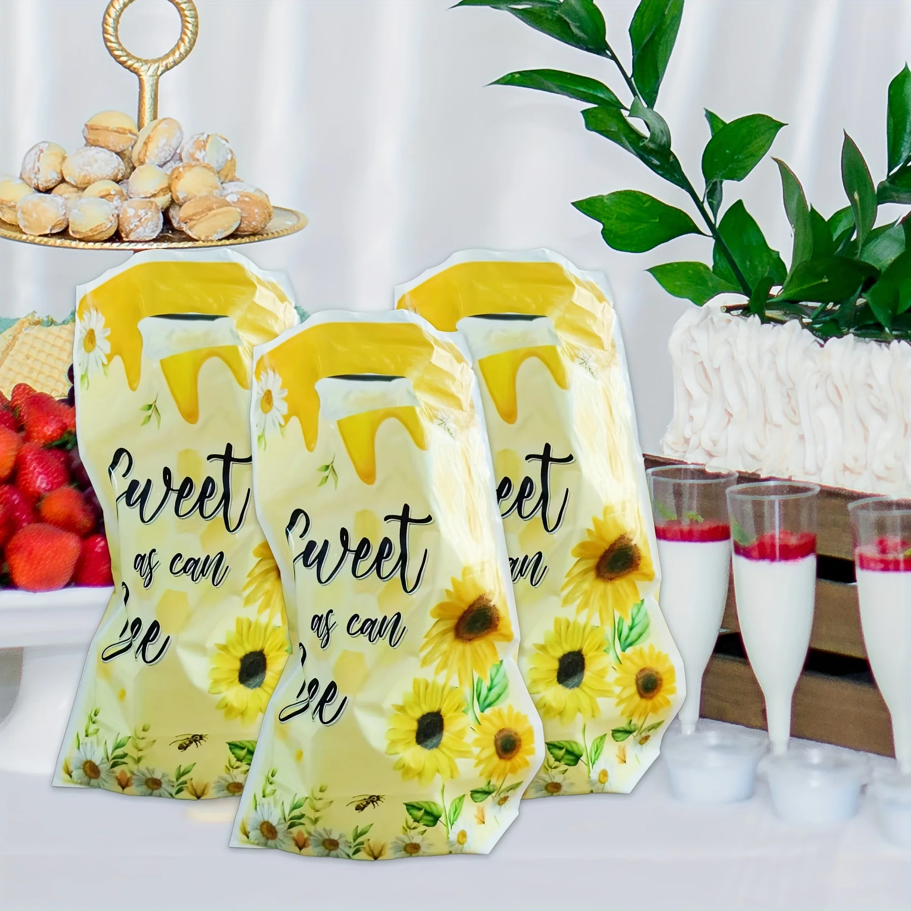 10 -30-piece set Yellow Sunflower Sunflower Gift Bag Party Gift Bag Candy Cake Gift Bag Birthday Holiday Gift Bag Holiday Birthd