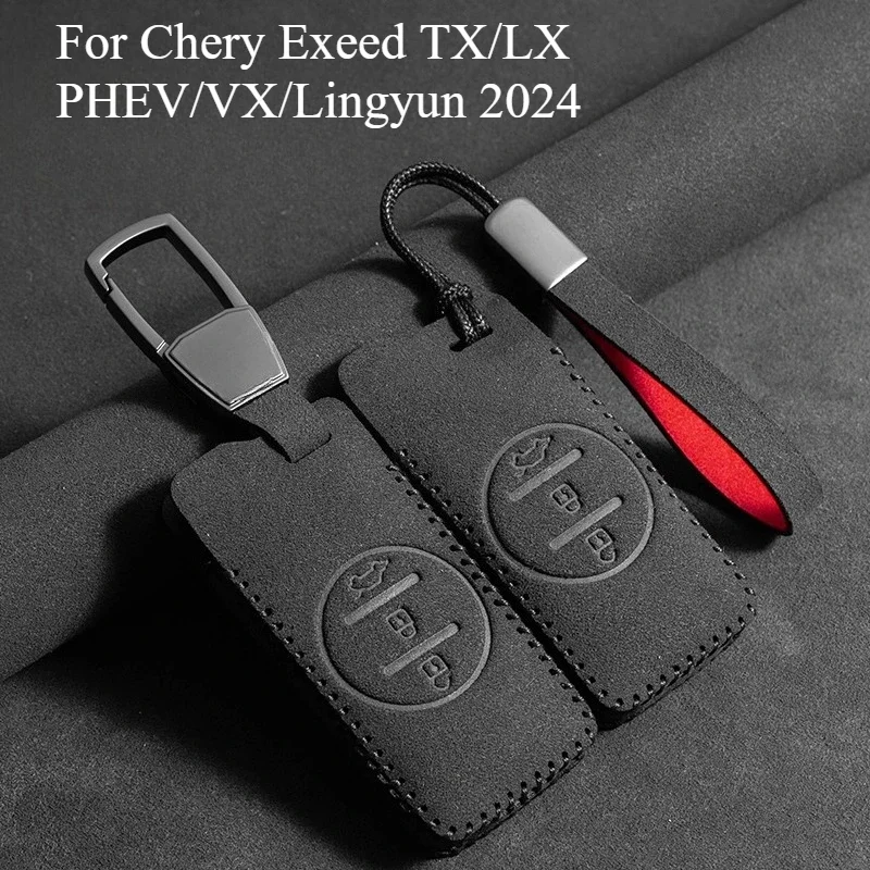 Chery Exeed 2024 Series Key Accessory – Fur Leather Unisex Key Set for TX/LX PHEV/VX/Lingyun