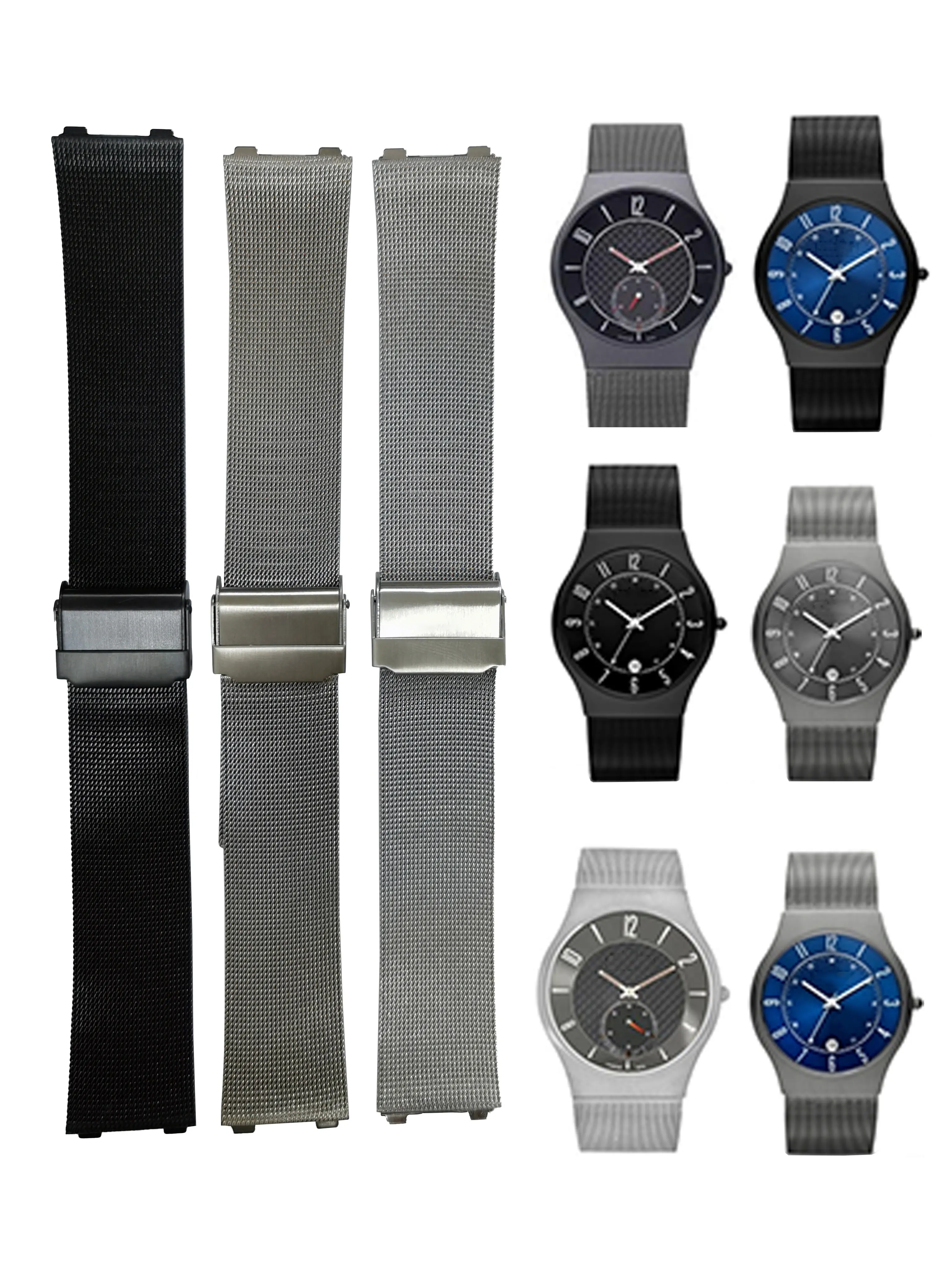 استبدال حزام (استيك) ساعة للساعات سكاجين للجنسين مع الأذن Pronged #1