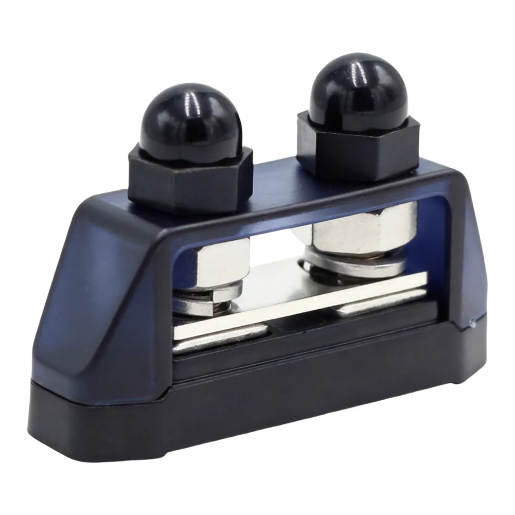 RV Power Connection M8 Terminal Block Easy Installation Terminal Block Cover Busbar Dual-way Power Splitter Easy Installation