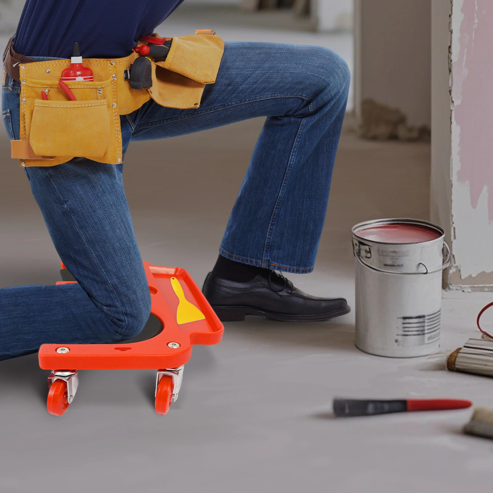 

Наколенники, подушка для коленей для садоводства, уборки, работ на полу, сверхпрочные полипропиленовые наколенники с толстой губкой, красные