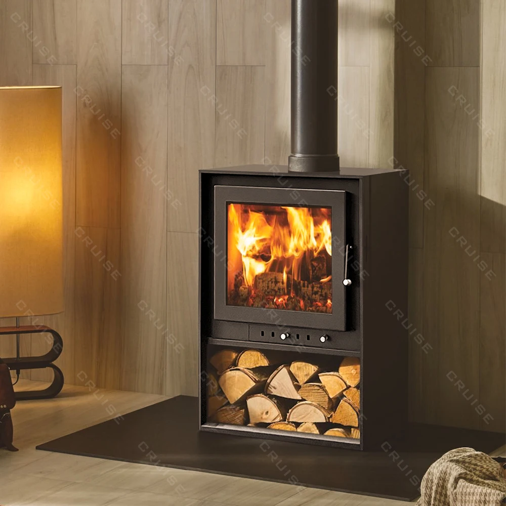 

CRUISE Apartment Household Indoor Fire and Heat Resistant 620mm Freestanding Heating Floor Standing Wood Burning Fireplace Stove