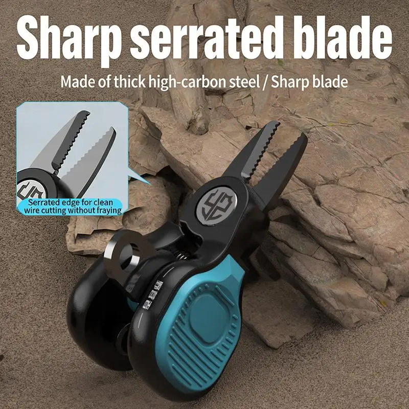 Portable Stainless Steel Fishing Lure Shears Serrated Blade Cut PE Line Mini Outdoor Fishing Accessory