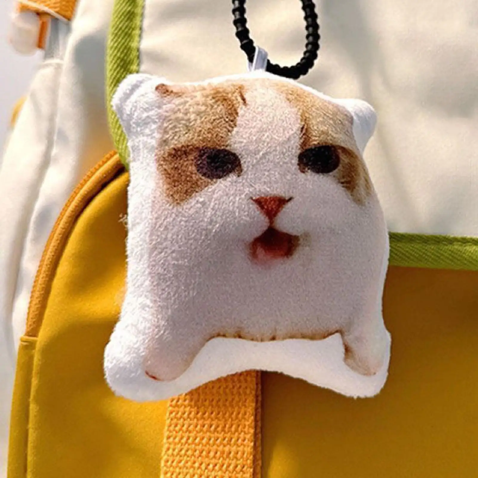 Cute Cat Kitten Hit Meow Keychain Charm With Sound Funny Animal Keychain Backpack Keyring Pendant For Girl And Kids