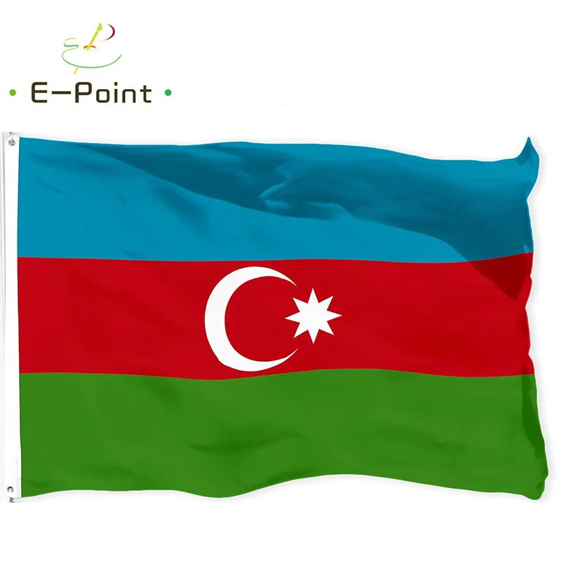Azerbaijan National Flag 2ft*3ft (60*90cm) 3ft*5ft (90*150cm) Size Christmas Decorations for Home Flag Banner