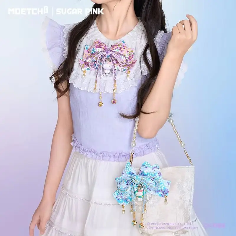 

Sanrio Hello Kitty Koi Flower Shadow Series Аксессуары для волос Аниме Слепая коробка Игрушка Сумка Подвеска Галстук Лолита Девушка Подарок на день рождения Игрушка