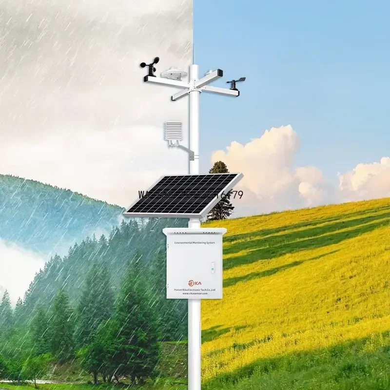 wmwmnu RIKA Environment Sensors Smart Digital Ultrasonic Automatic Weather Station with Rs485 Wifi Weather Station Outdoor