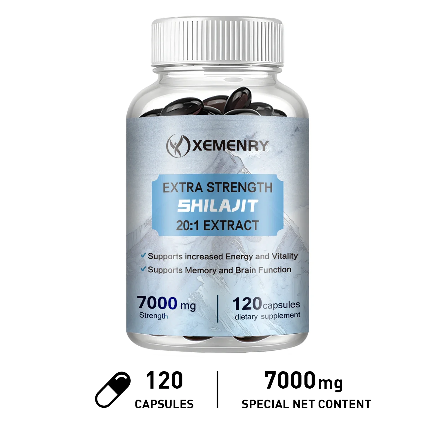 Shilajit - Increases Energy and Vitality, Supports Memory and Brain Function, Non-GMO