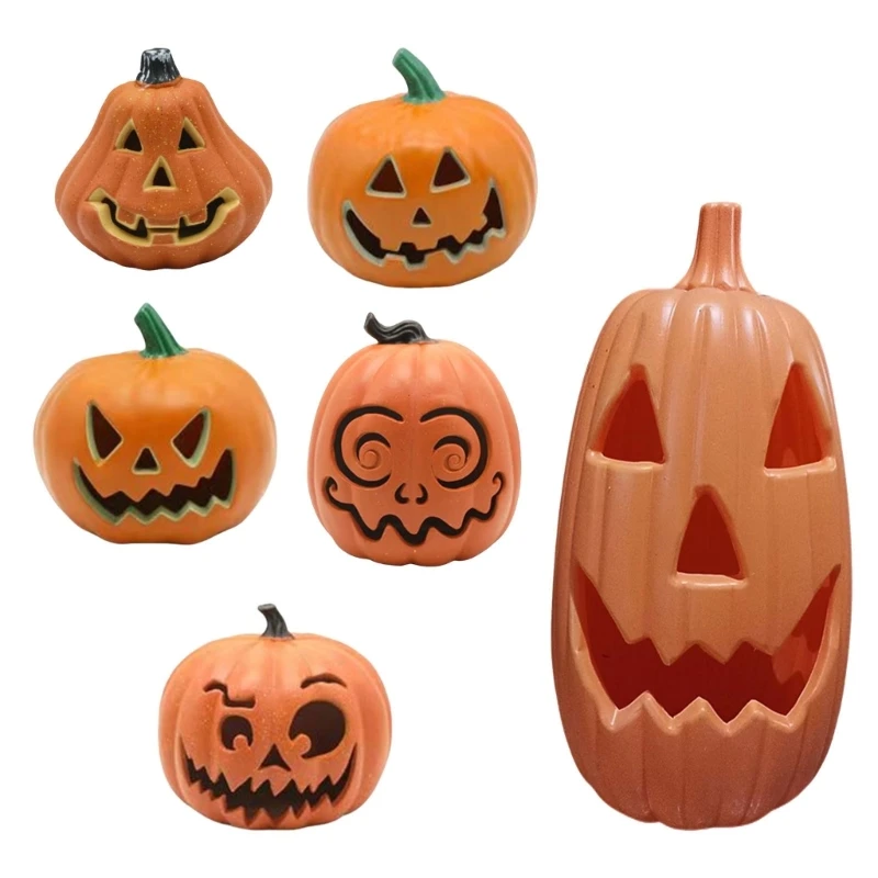 Individualized Halloween Glowing Pumpkin Ornament for Party and Home Decoration