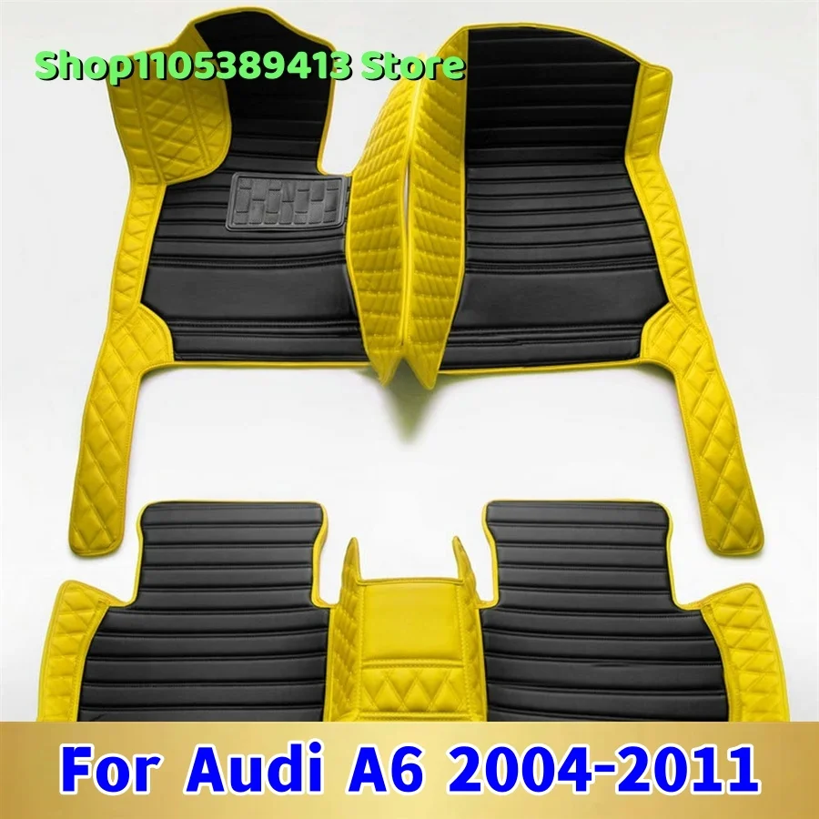 

Mats Carpets Leather Custom Car Floor Mats For Audi A6 2004 2005 2006 2007 2008 2009 2010 2011 Car Mat Accessories