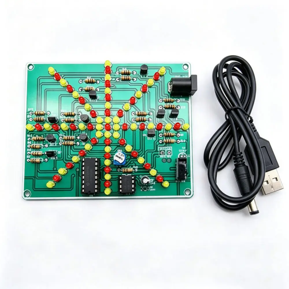 Creative Star LED Flowing Light DIY Soldering Project Electronic Circuit Training Kit Desktop Decorative Lighting Tools