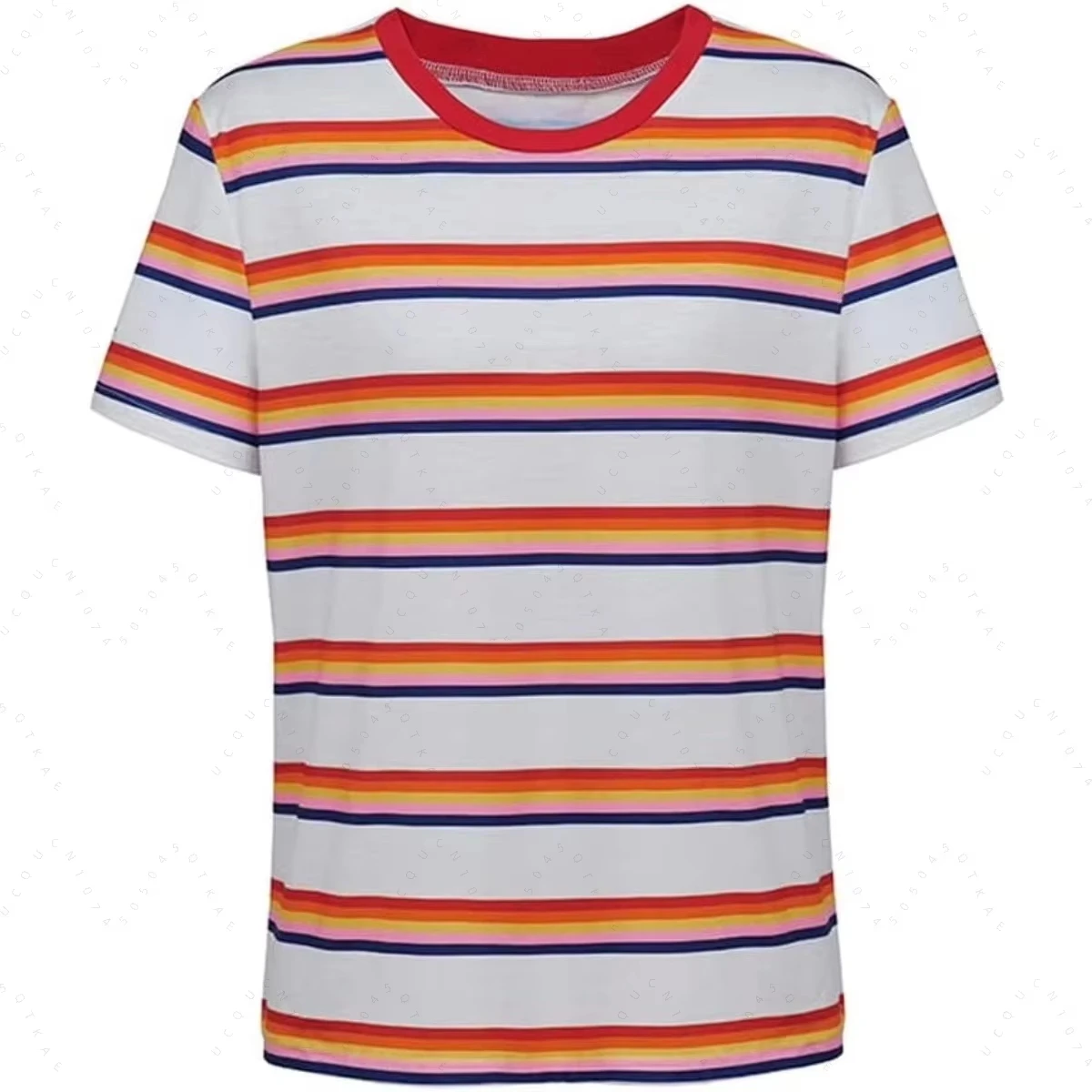 2026 Max Mayfield Cosplay Kostüm Max Gestreiftes T-Shirt Damen Mädchen Freizeitjacke Max Mayfield Buntes Gestreiftes Damen Herren T-Shirt Top – Detail 5