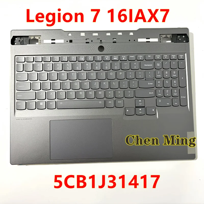 

New For Lenovo Ideapad Legion 7 16IAX 7 16ARHA7 Laptop Upper Case Palmrest Backlight keyboard touchpad English 5CB1J31417