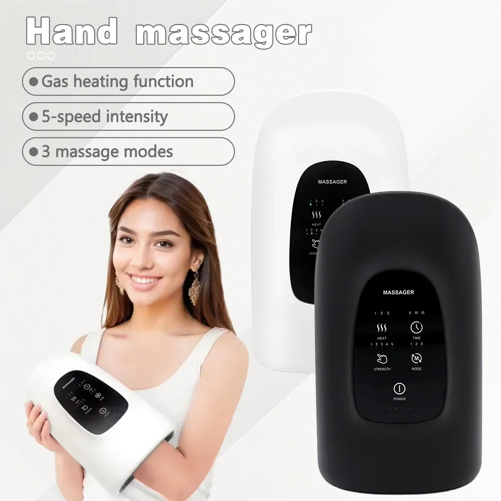 

Home Use Rechargeable Kneading Massager Heat Air Compression Cordless Electric Hand Massager Shock Air Bag Wrap Hand Massager