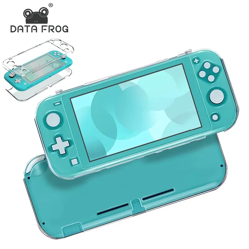 DATA FROG Coque de protection transparente en cristal pour console Switch Lite |   Protection antichoc de couverture transparente pour PC dur