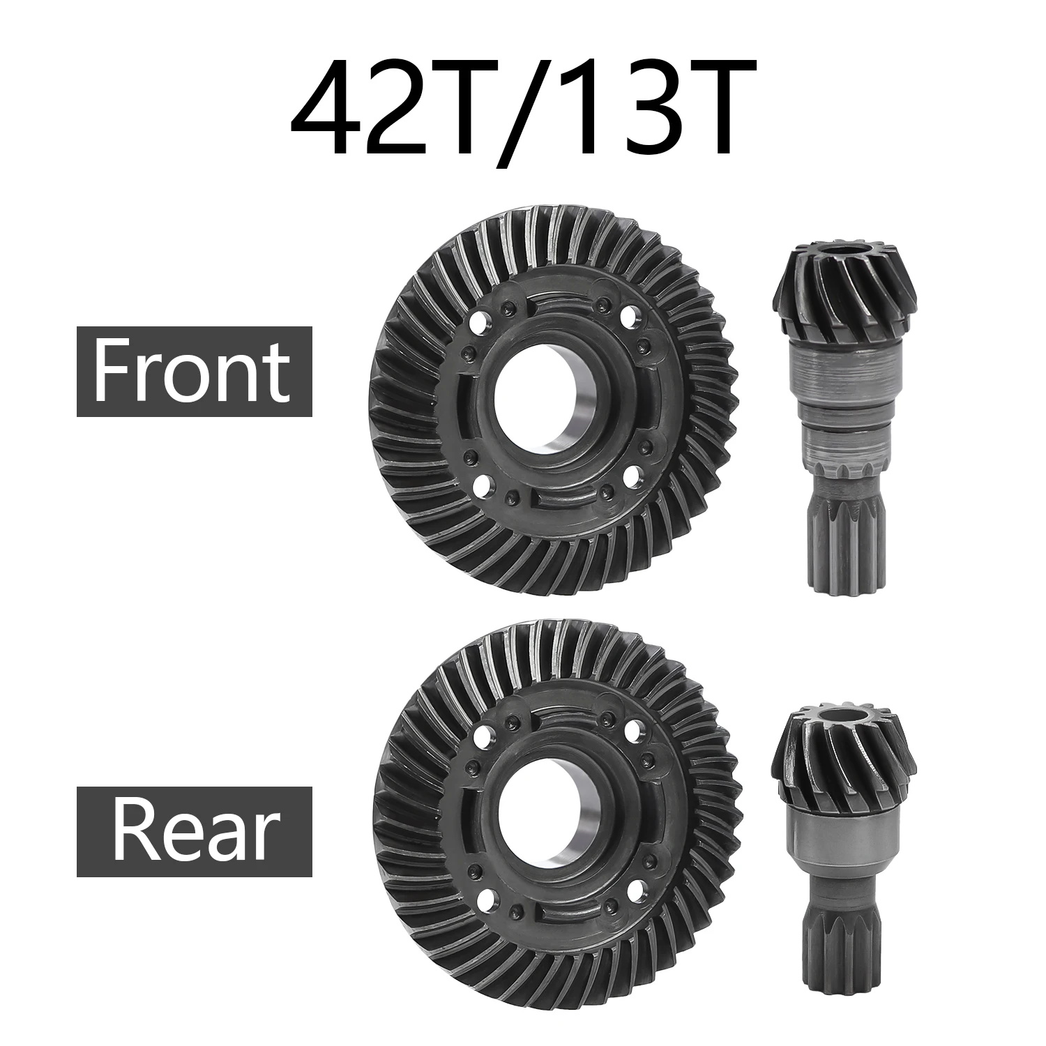 42/13T Harden Steel Front And Rear Diiferential Gear+Pinion Gear For TRAXXAS 1/5 X-MAXX 6S-8S Replace 7790 /7791 Upgrade Parts