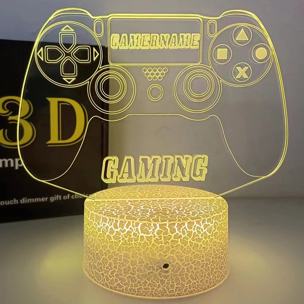 

Game Fans Creative 3D Game Handle Night Lamp 7ColorChange Hologram Dropship Desktop Light Interesting Acrylic Children's Gift