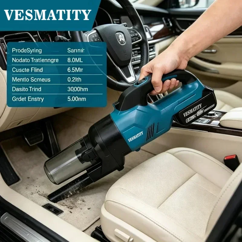 Electric Vacuum Cleaner Handheld Cordless Vacuum Home Car Dual Use Portable High Power Cleaning Tool for Makita 18V Battery