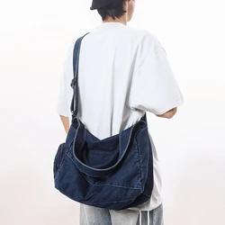 Blue Denim Women's Bag 2025 New Jeans Shoulder Bag Cowboy Handbags Canvas Messenger Bag Y2K Eco Bag Korean Multi Pocket Student