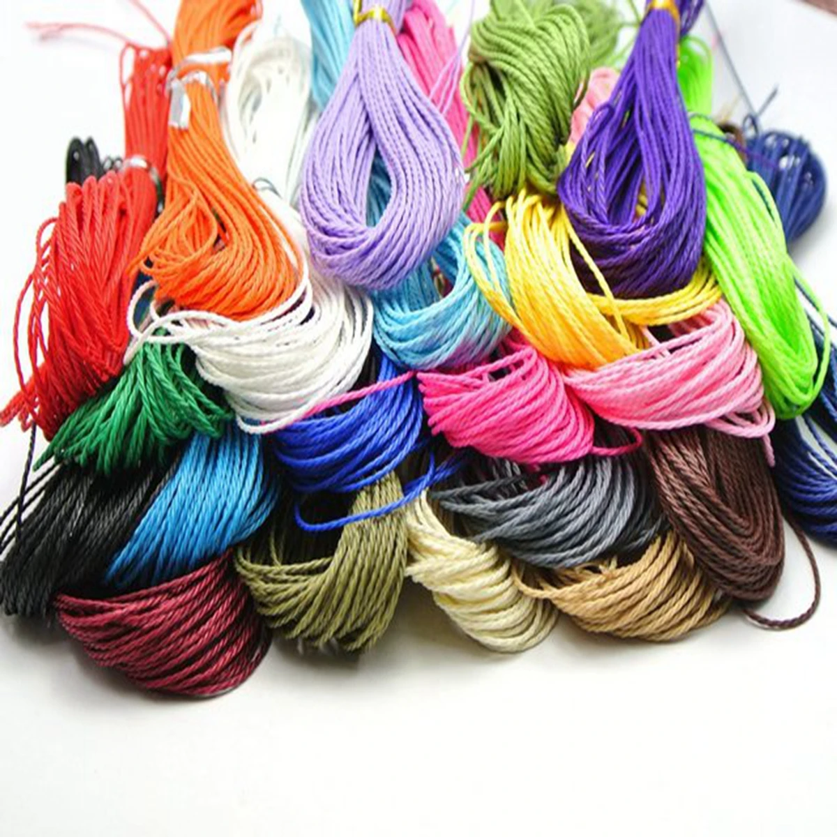 200 Meters Waxed Polyester Twisted Cord String Thread Line 1mm 20 Color