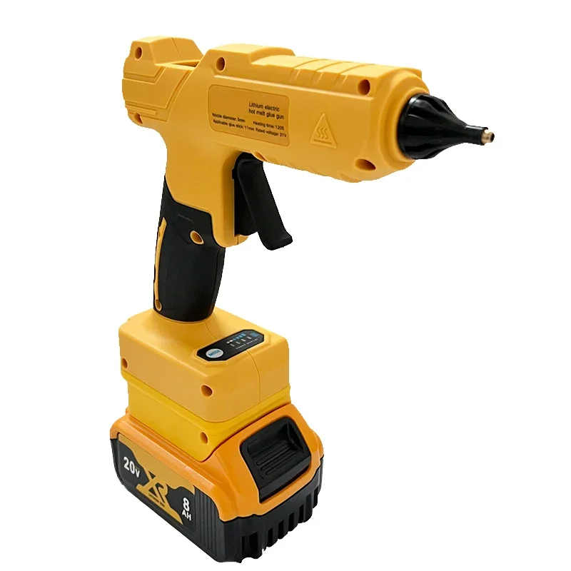 Pistola de pegamento caliente eléctrica de mano inalámbrica Dewalt, herramienta de reparación DIY, pistola de aire caliente de soldadura fundida, boquilla antiescaldaduras para batería de 20V