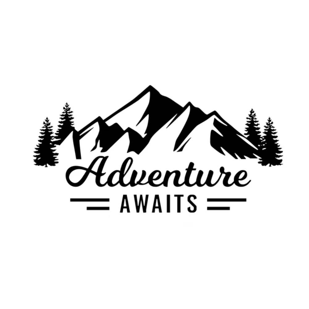 

Наклейка на автомобиль «Горное приключение ждет» для фургонов, кемперов, грузовиков, внедорожников, автодомов, декор для окон авто, виниловая наклейка на авто