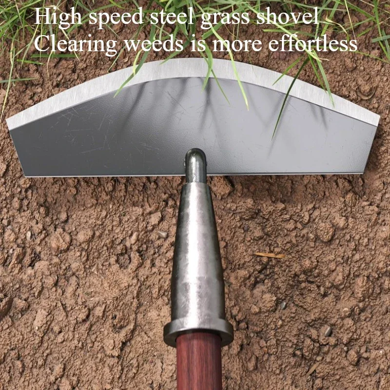 Grass Shoveling Artifact Household Grass Pushing Shovel Agricultural Small Hoe Grass Hoe  Shovel Menggang Weeding Tool 1pcs