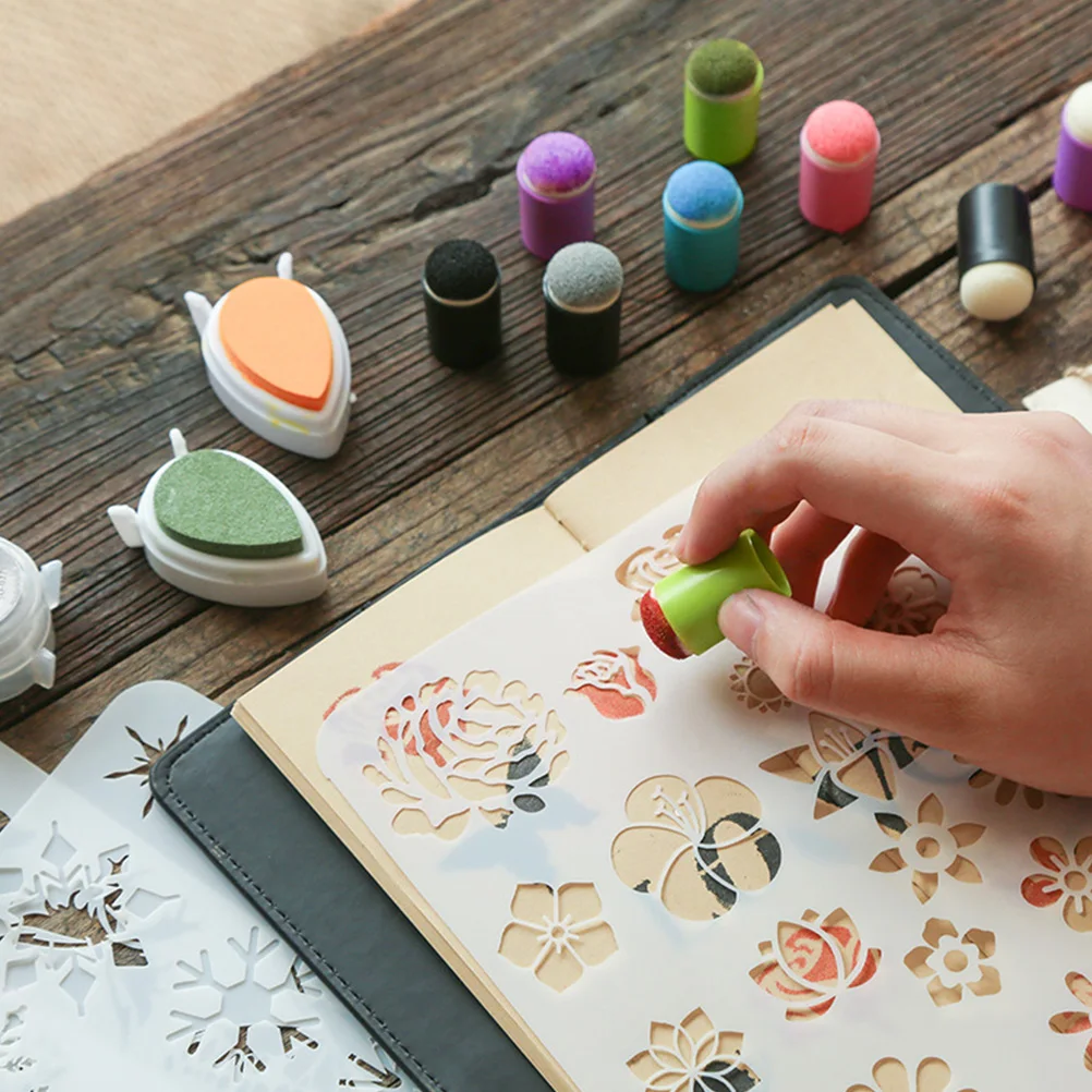 

Refers to Brush Suit Painting Practical Ink Dauber Ruler Templates Finger Hand Account Craft Stamps Pad