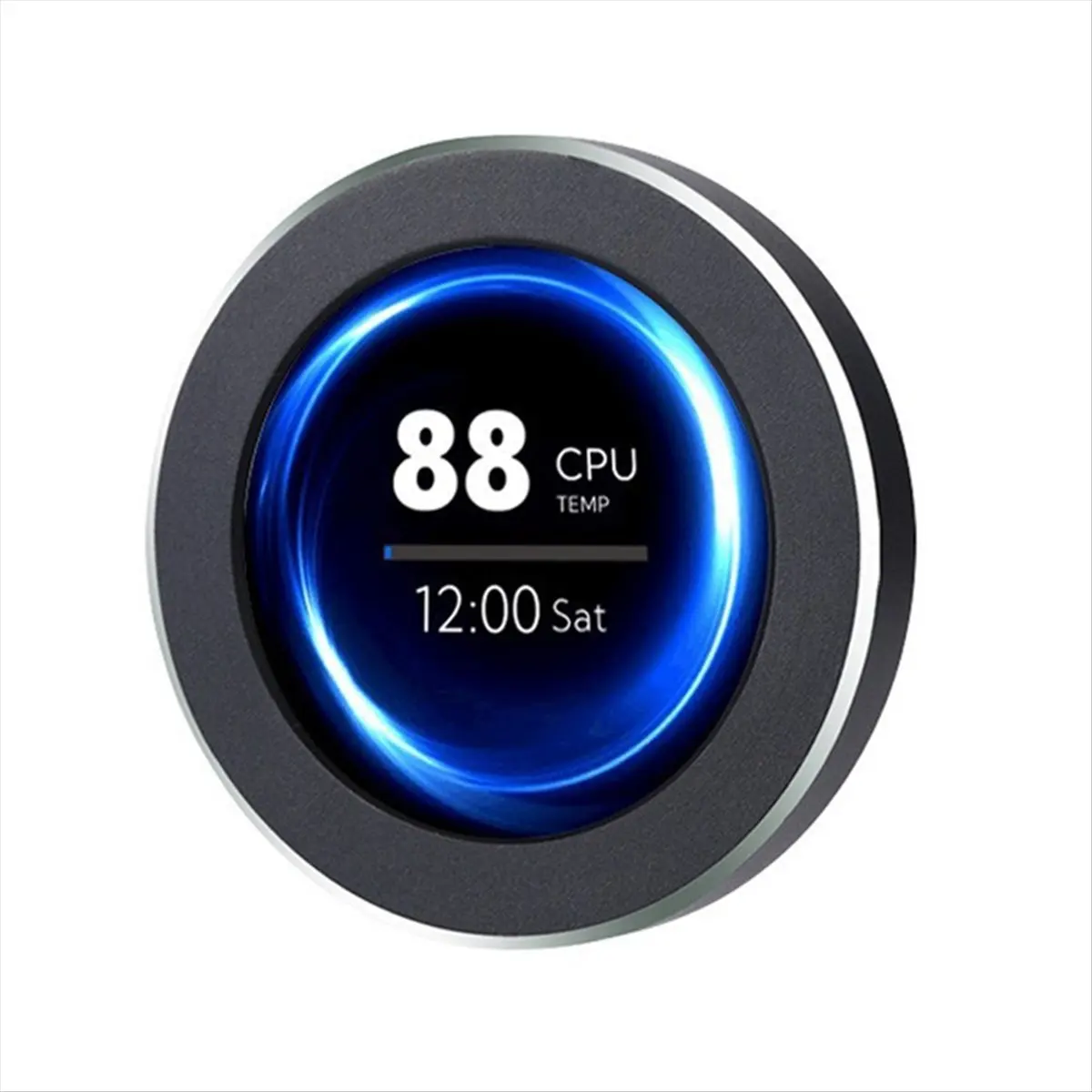 (BAAY) 2.1 Inch IPS Secondary Screen USB Water-Cooled Screen 480x480 for CPU GPU RAM HDD Monitoring for Computer Black