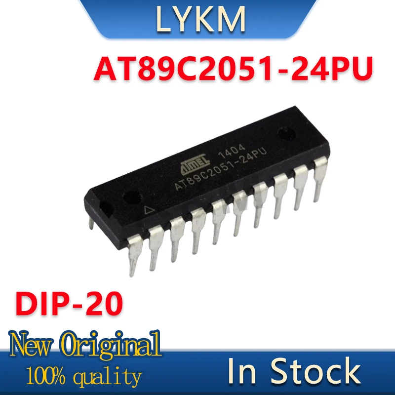 5/PCS New AT89C2051-24PU AT89C2051 24PU DIP20 microcontroller In Stock