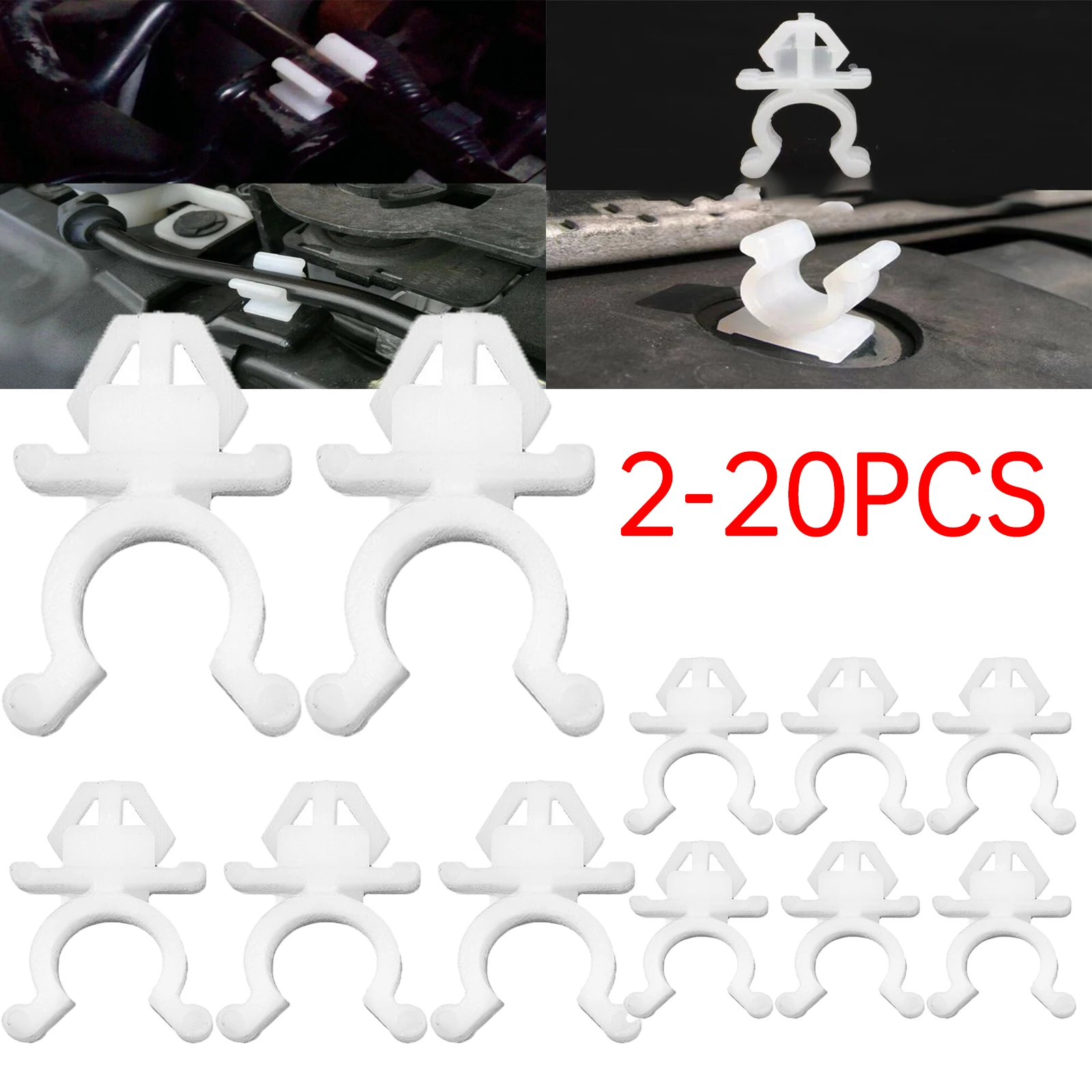 2-20PCS Car Fasteners Bonnet Hood Rod Holder Clips Support Prop Rod Holder Clip For Nissan Pathfinder Navara Skyline X-Trail T30