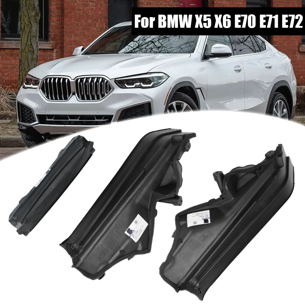 

3Pcs 51717169419 51717169420 51717169421 Left Right For BMW X5 X6 E70 E71 E72 Car Engine Upper Compartment Partition Panel Set