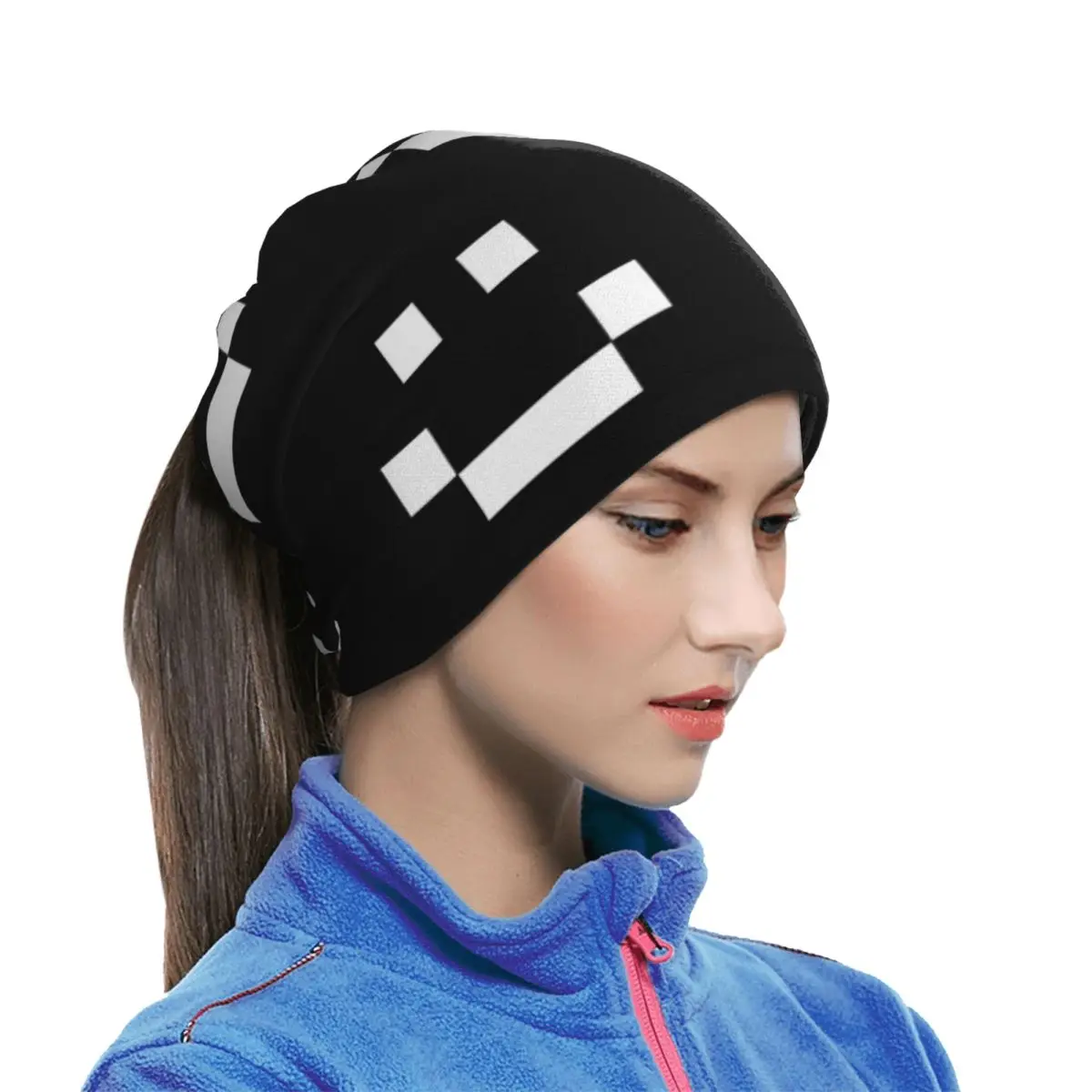 Quackity Merch Smile Logo Multifunctional Elastic Neck Gaiter Wind Proof Face Cover Bandana Unisex for Cycling Climbing Fishing