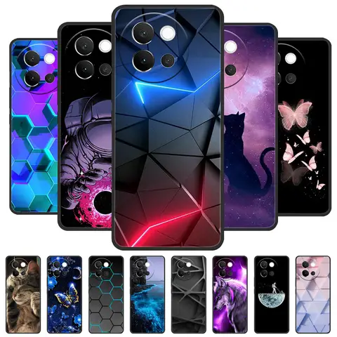 For VIVO V40 Lite 5G Case Soft Silicone Cover Black Bumper TPU For Vivo V40 Lite 5G Phone Cases V40Lite Shockproof Back Covers