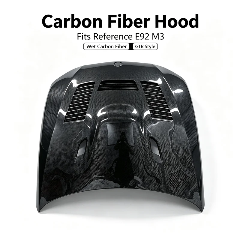 Carbon Fiber GTR Style Front Hood Bonnet For BMW 3Series E92 M3 Coupe 2007-2013 GTR Racing Style Front Engine Cover Modification