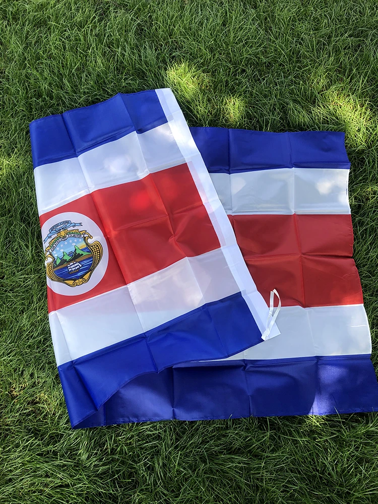 Bandera Costa Rica Sky impresa en poliéster para colgar - imagen 2